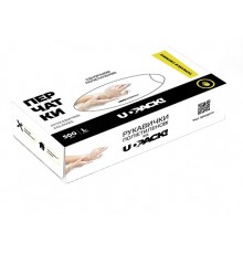 Перчатки полиэтиленовые в КОРОБКЕ ПЛОТНЫЕ ЮДП уп-500шт