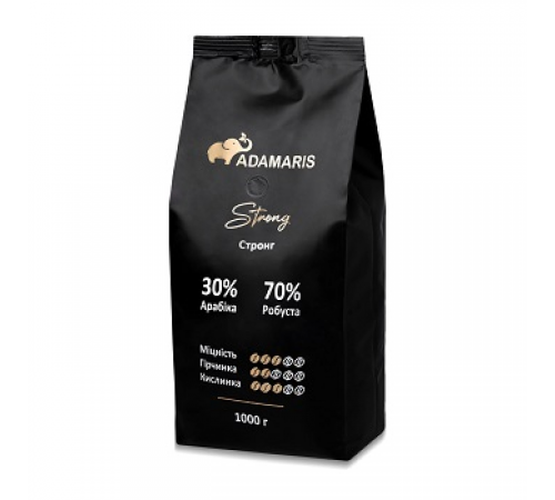 Кава зернова ADAMARIS Стронг 1кг 30А/70