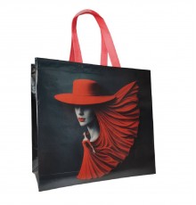Сумка Спандбонд ЭКО Ламинированная "Красная Леди" 36*10*34