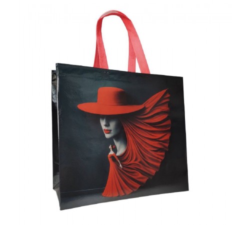 Сумка Спандбонд ЭКО Ламинированная "Красная Леди" 36*10*34