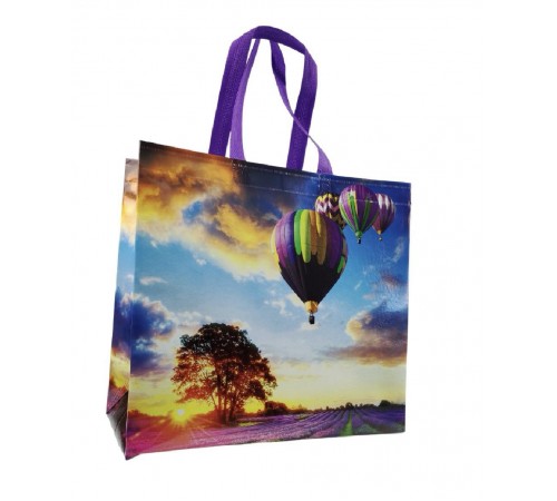 Сумка Спандбонд ЭКО Ламинированная "Лавандовое поле" 36*10*34