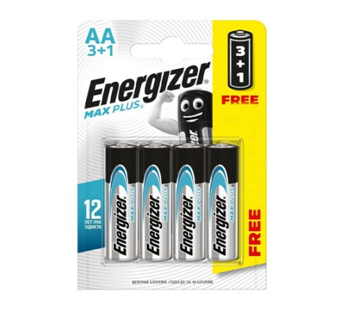 Батарейки ENERGIZER AA (3+1) MAX PLUS+ LR6 (ПАЛЬЧИК)