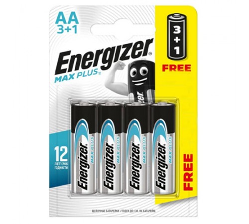 Батарейки ENERGIZER AAA (3+1) MAX PLUS LR3 (МІНІ ПАЛЬЧИК) =ШТ=