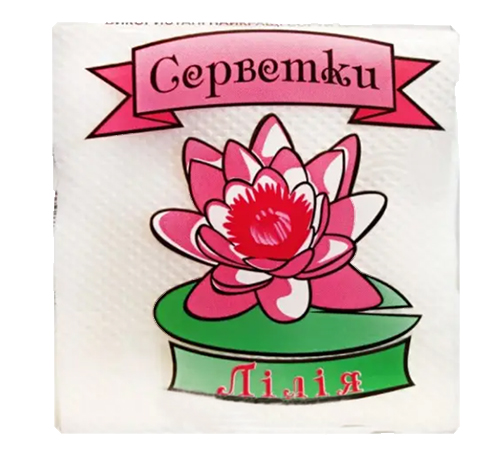 Серветка Лілія 35 аркушів біла уп. 14 шт