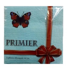 Серветка Primier 50л Метелик (кольорові/БІЛІ) 33*30